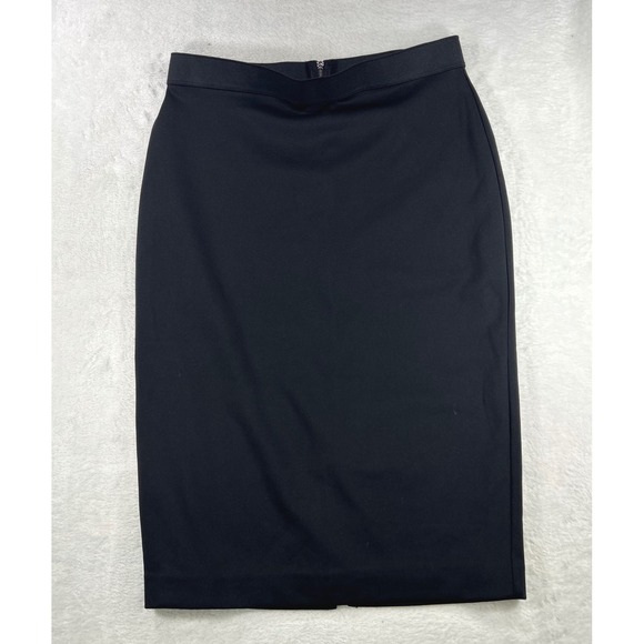 Alfani Dresses & Skirts - Alfani Quiet Luxury Black High Waist Midi Pencil Skirt Size M Officecore Siren